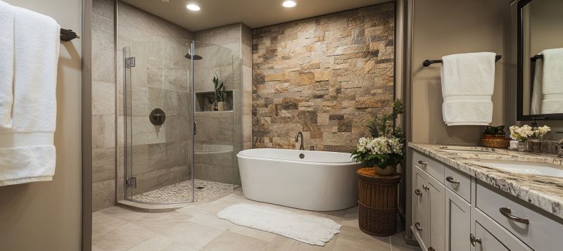 Bathroom with Natural Stone Accents